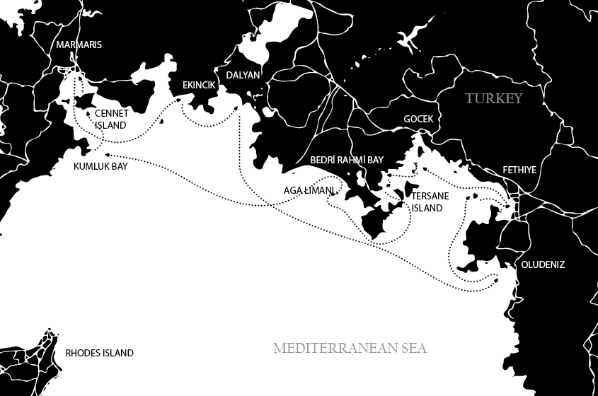 Ganymede-Yachting---Marmaris-Map